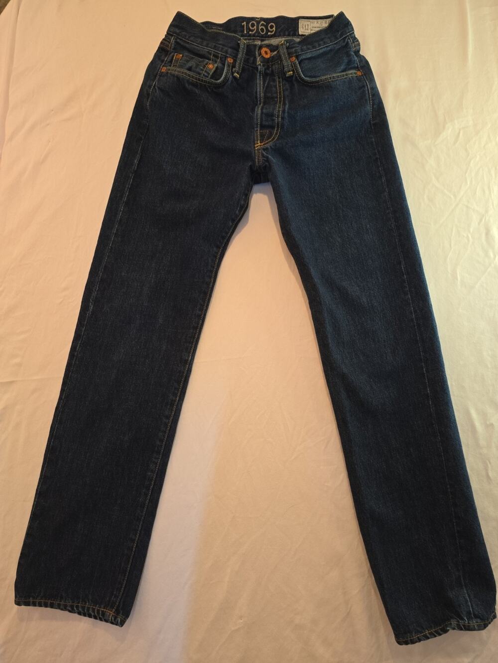 Gap 1969 Buttonfly Dark Wash Jeans 28x 32